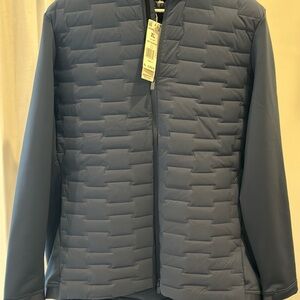 adidas Men's Dark Blue Quilted Puffer Jacket